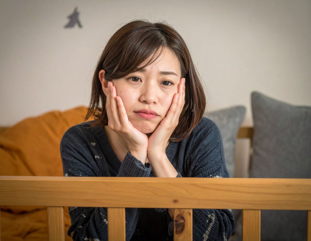 育児につかれている女性